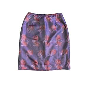 Vintage Maggy Boutique - Floral Brocade Skirt - Size 8P